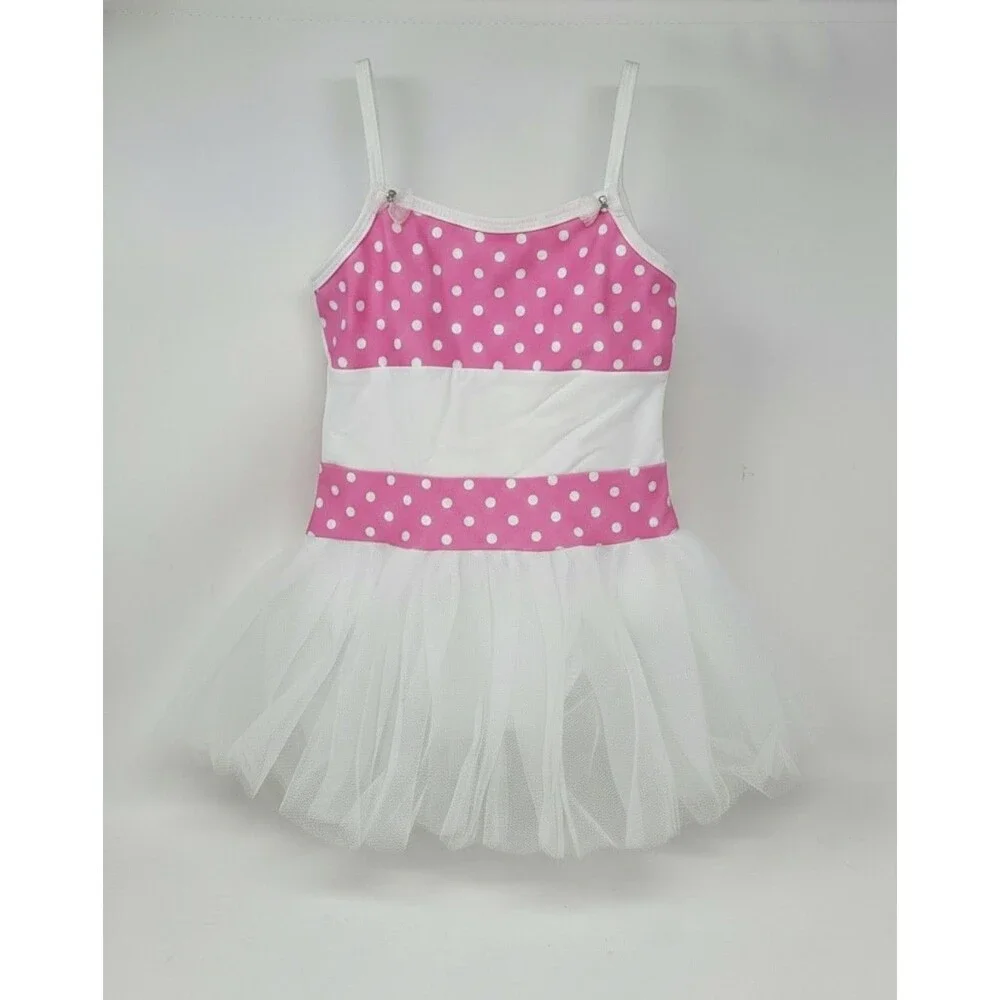 Duck Crossing Girls Ballet Skirted Tank Tutu Leotard Dress 1pc Bling Bows Tulle